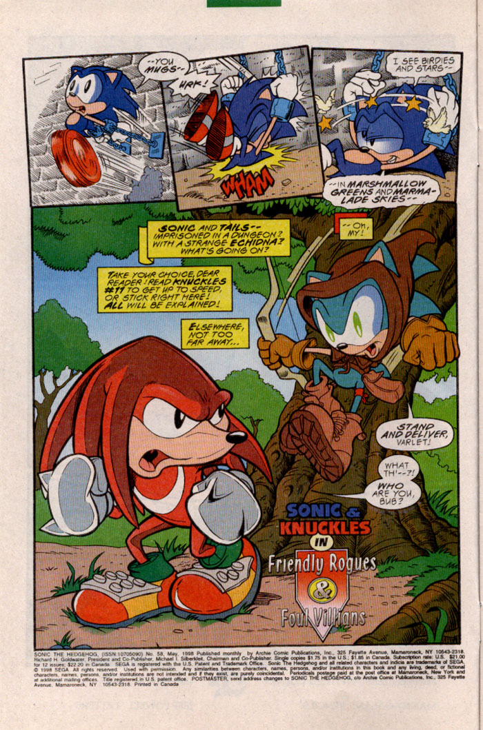 Sonic - Archie Adventure Series May 1998 Page 2